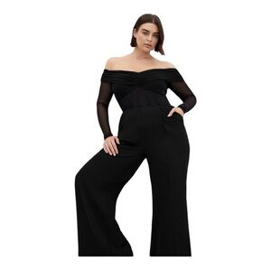 Elegant Black Off-Shoulder Jumpsuit
